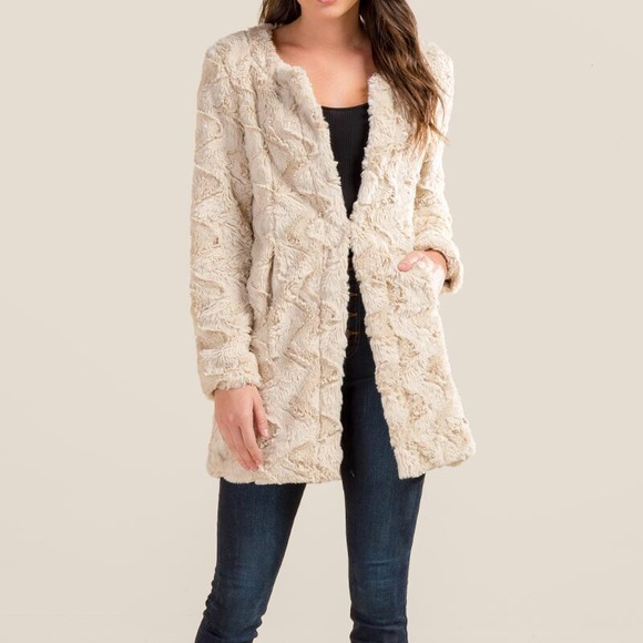 cream fur jacket